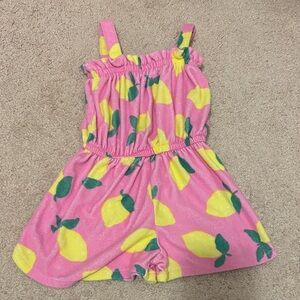 H&M Pink Lemon Print Kids Romper